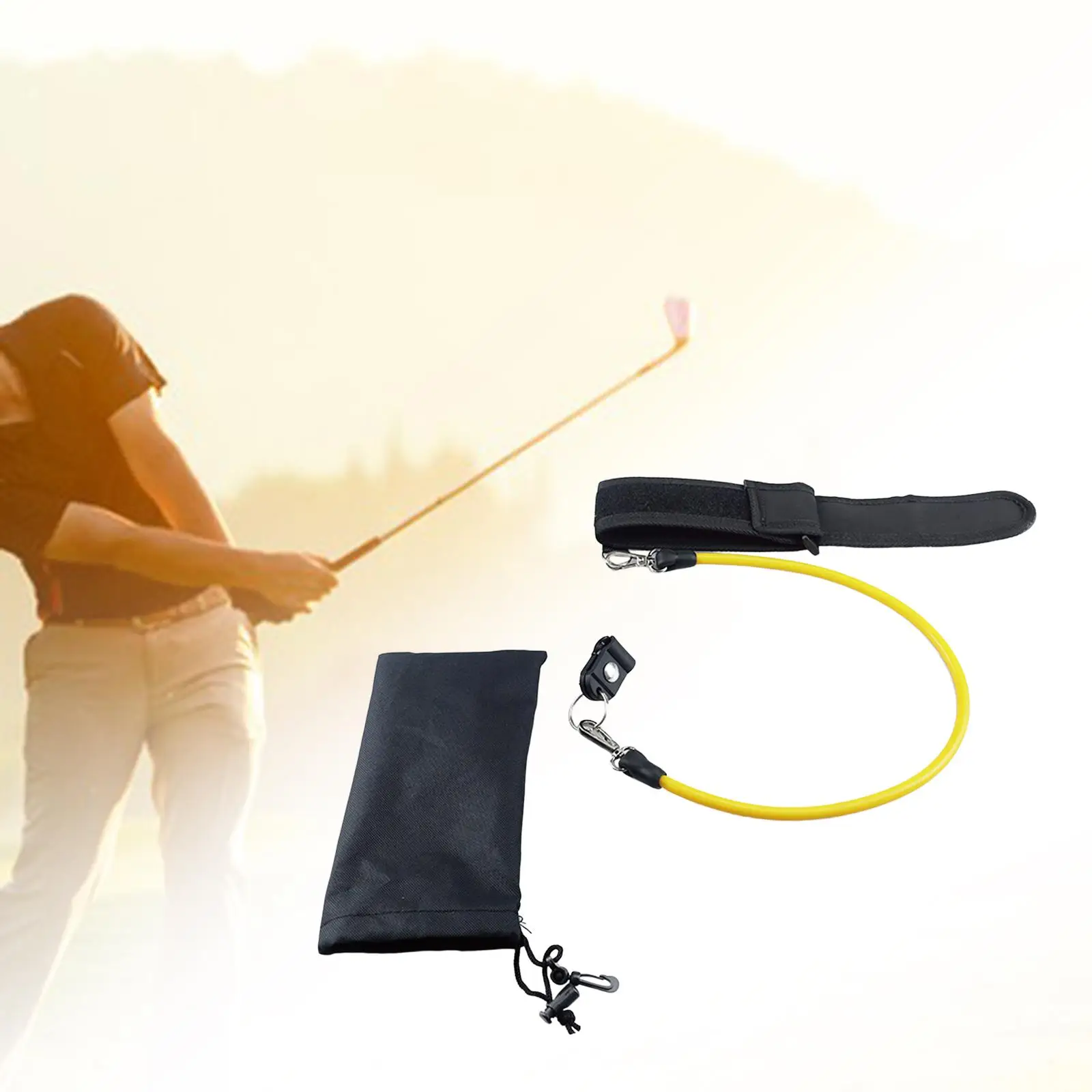 

Golf Swing Tension Belt Elastic Cord and Arm Strap for Woman Men Training Tool Comfortable to Wear