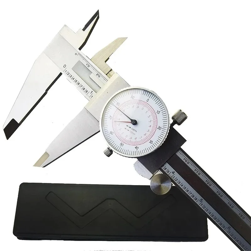 Precision Industrial Dial Caliper 12in/300mm Metric/Inch Dual Reading Scale