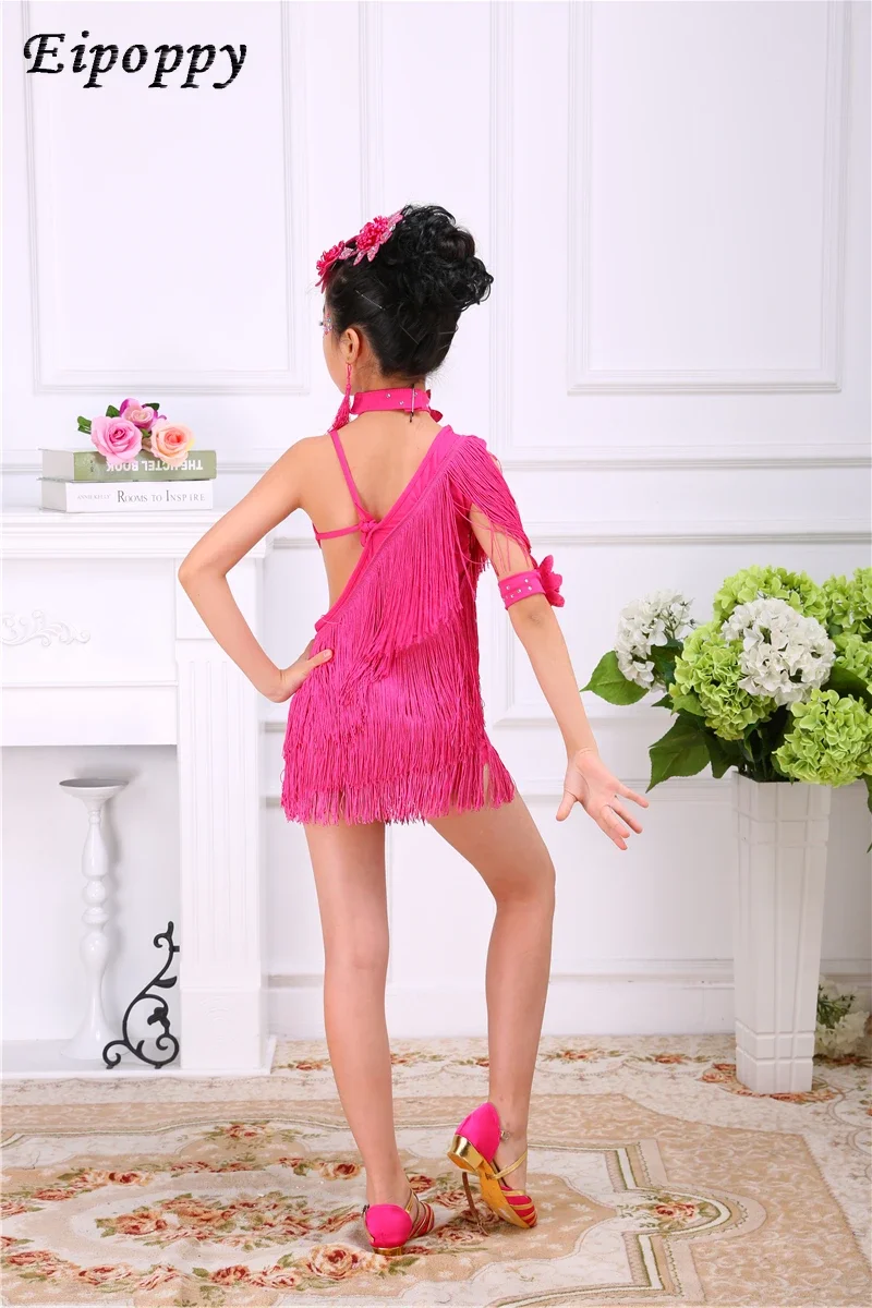 กระโปรงเต้นรำละตินสำหรับเด็กชุดแข่งรถชุดออกกำลังกายสำหรับเด็ก