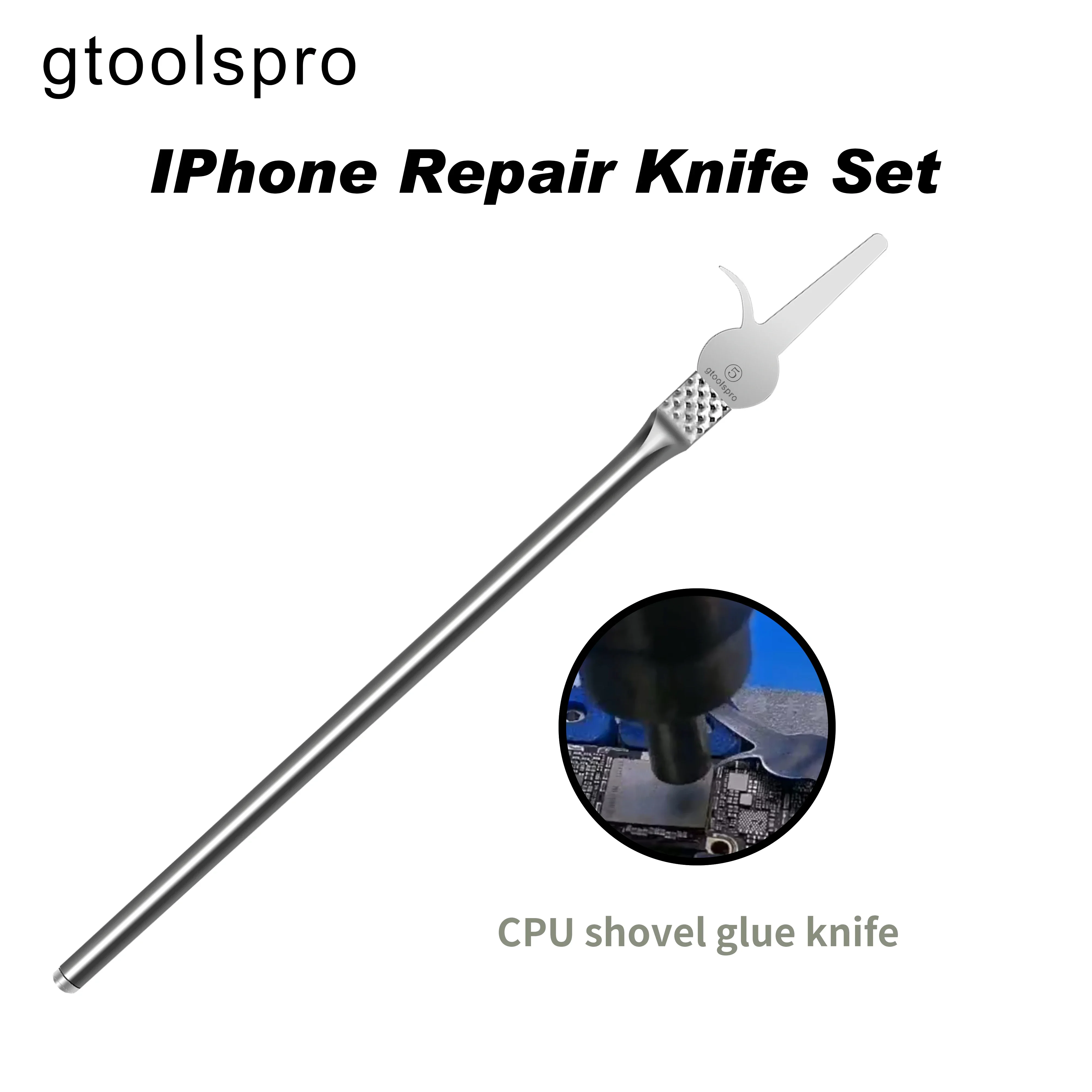 Gtoolspro 7Pcs/Set CPU Chip Debonding Motherboard Repair Multifunctional Stainless Steel Warping Knife BGA PCB Scraper Tools Set