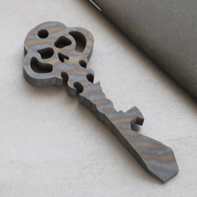 Titanium alloy multi-function Skull Crowbar Bottle Opener outdoor Tool Pry Bar Window Breaking Tool