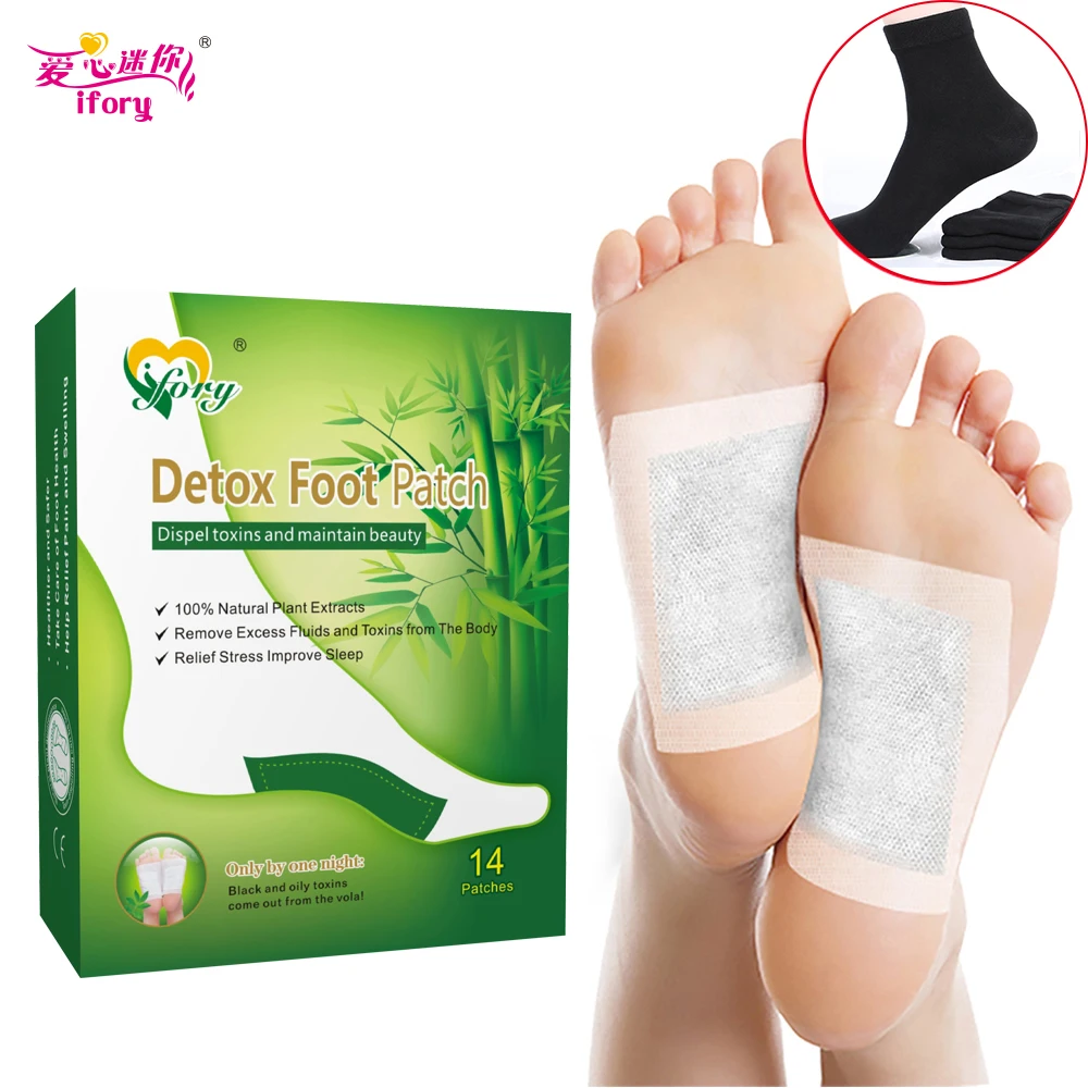 Ifory Brand 14 Pieces/Box Slimming Detox Foot Patch Absorb Toxins from Body Keep Health & Beauty Adhesives Bamboo Vinegar Pads