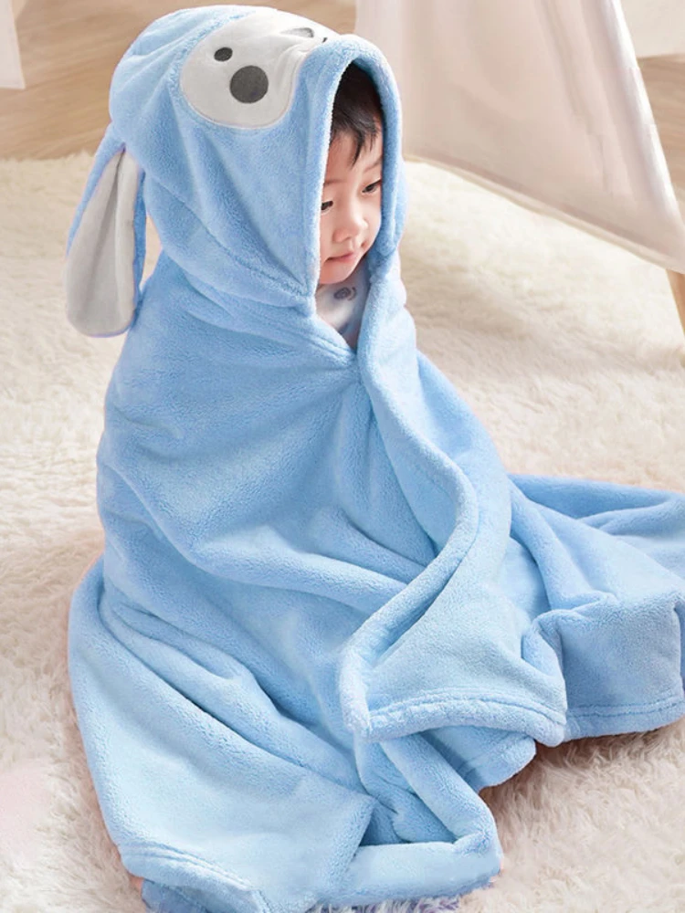 

Thickened Bath Towels Cute Children Newborn Baby Super Soft Absorbent Pure Cotton Hooded Cloak Bath Towel Can Be Worn Blanket