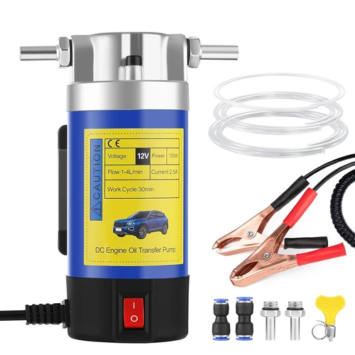 Imagen 1 del producto Bomba de cambio de transferencia de succión eléctrica de 12V, bomba de transferencia de aceite de 1-4L/min, bomba extractora de aceite diésel para Motor para coche
