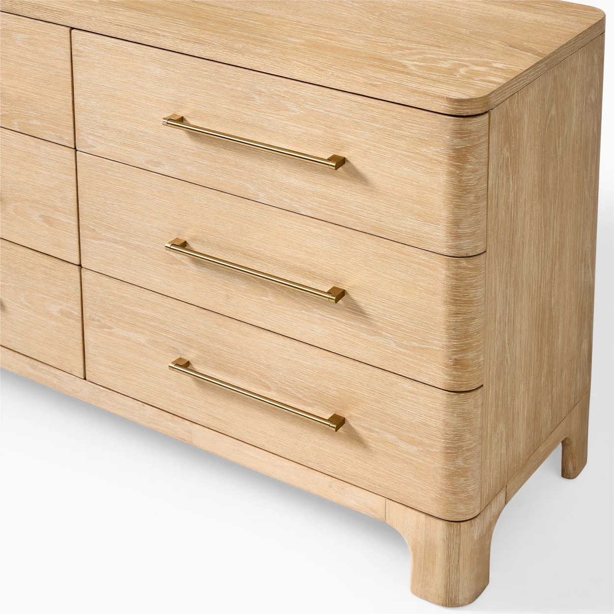 # Luxury Hallway Storage Handmade Chest of Drawers Oak Wood Dresser with 6 Drawer