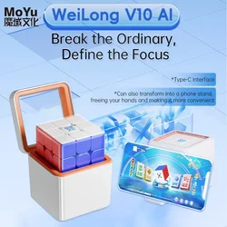 MOYU 3x3x3 WEILONG V10 Ai Smart Magnetic Magic Cube Professional Speed Puzzle 3x3 3Γ3 Children's Toy Gift Speedcube Cubo Magico
