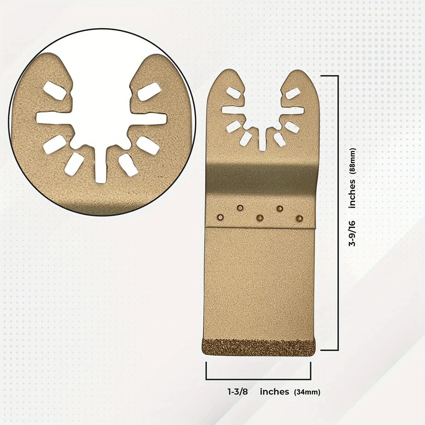 2PCS Oscillating Saw Blades Oscillating Multitool Blades For Cutting Metal Oscillating Tool Blade Diamond Multitool Saw Blades