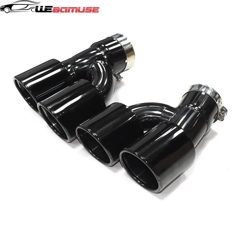 Dual Out Exhaust Tip Carbon Fiber Muffler Tip For BMW 525i 528i 530i G30 G31 5 Series Exhaust Tip Nozzle 2018+