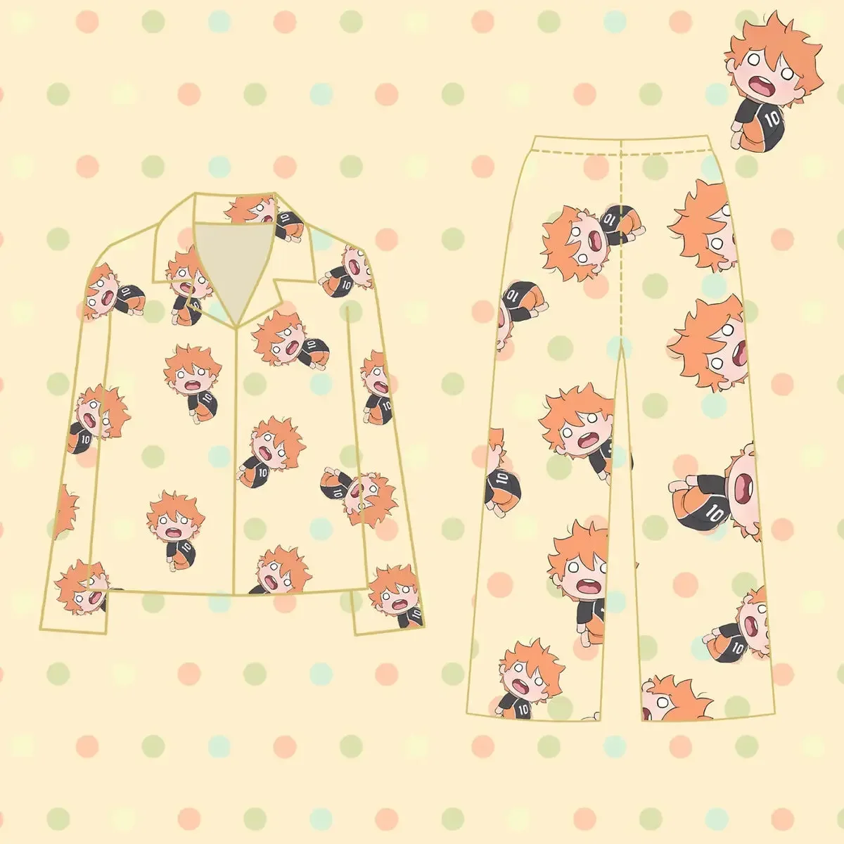 Haikyuu Pajamas Suit Cartoon New Long Sleeves Oikawa Tooru Trousers Hinata Shoyo Lounge Clothes Girl Loungewear Birthday Gift