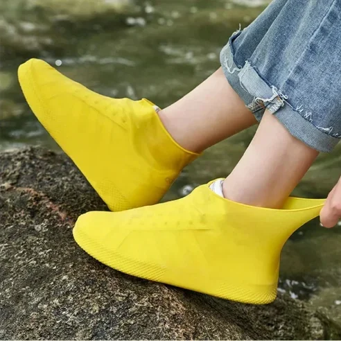 

Rainy Day Shoe Cover, Reusable Non-Slip Rain 1 Pair Rubber Rain Boot Overshoes for Outdoor Use Silicone Waterproof Shoe Covers