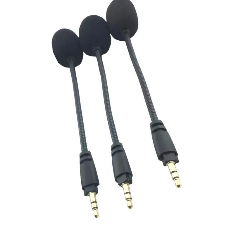 F3MA Game Mic Replacement for Corsair HS35 HS45 Wireless Gaming Headset, 3.5mm Microphone Boom with Foam Cover