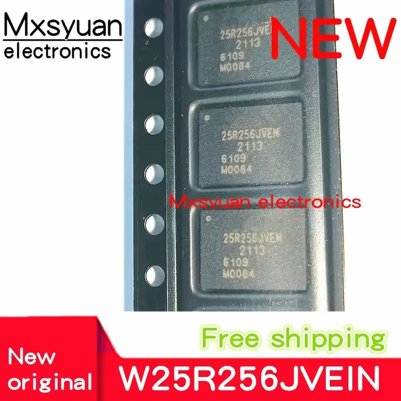 100% NEUE 5PCS ~ 50 TEILE/LOS 25R256JVEN W25R256JVEIN QFN-8 Mxsyuan