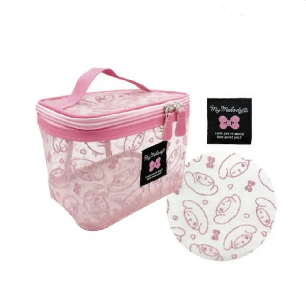 حقيبة يد كاواي ميلودي كورومي الشبكية الكرتونية المربعة للعناية بالبشرة وحقيبة تخزين أدوات الزينة وبضائع أنيمي هدية عيد ميلاد للفتيات والأولاد #4