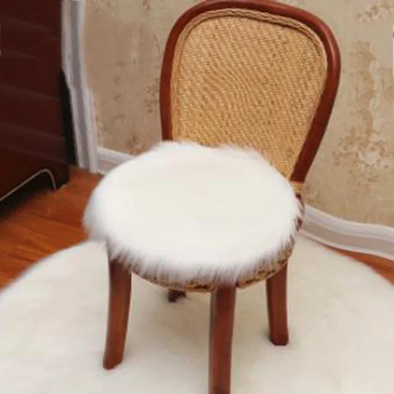 Chair Mat Seat Pad Skin Fur Area Rugs Warm Artificial Textile Soft Sheepskin Rug Chair cushion Decoration Wool Warm Hairy Carpet