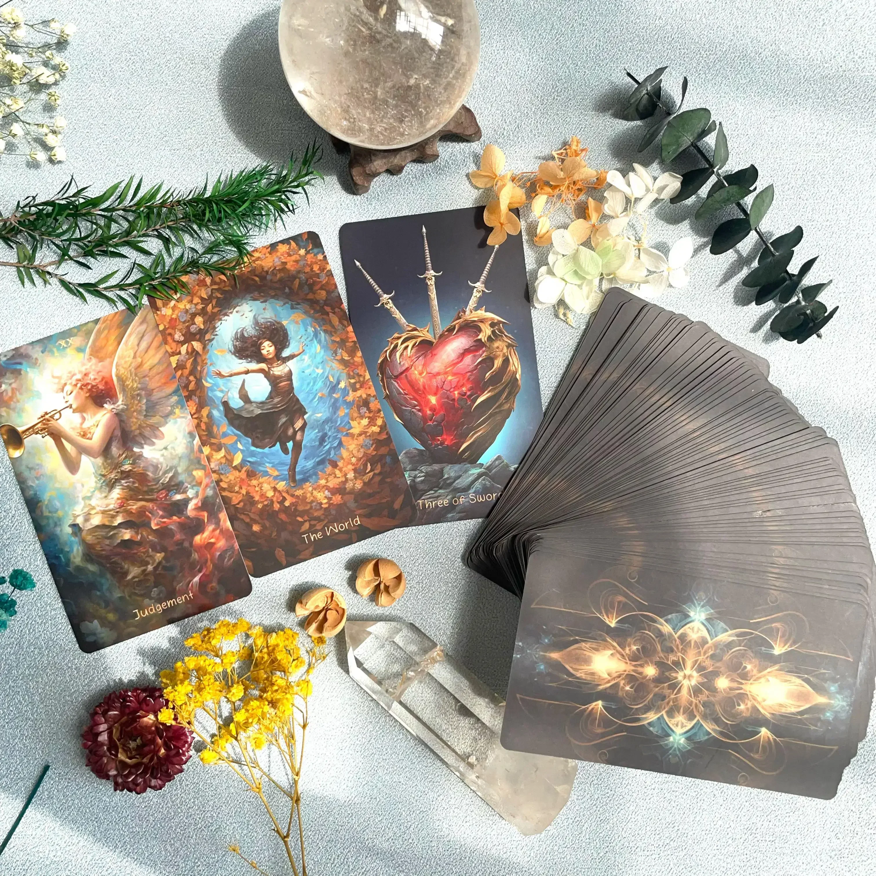 High Quality Oracle Divination Deck Original Genuine Kingdom of Light Tarot Cards Russian Spanish Exquisite Collection Gifts Set