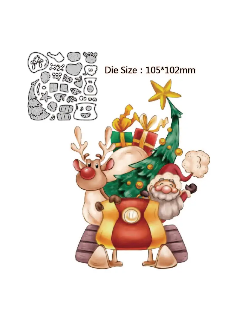 Christmas Snowman Reindeer Girl Old Man Metal Cutting Layering Die Scrapbook Die Photo Album Decor DIY Card Craft 2022 New