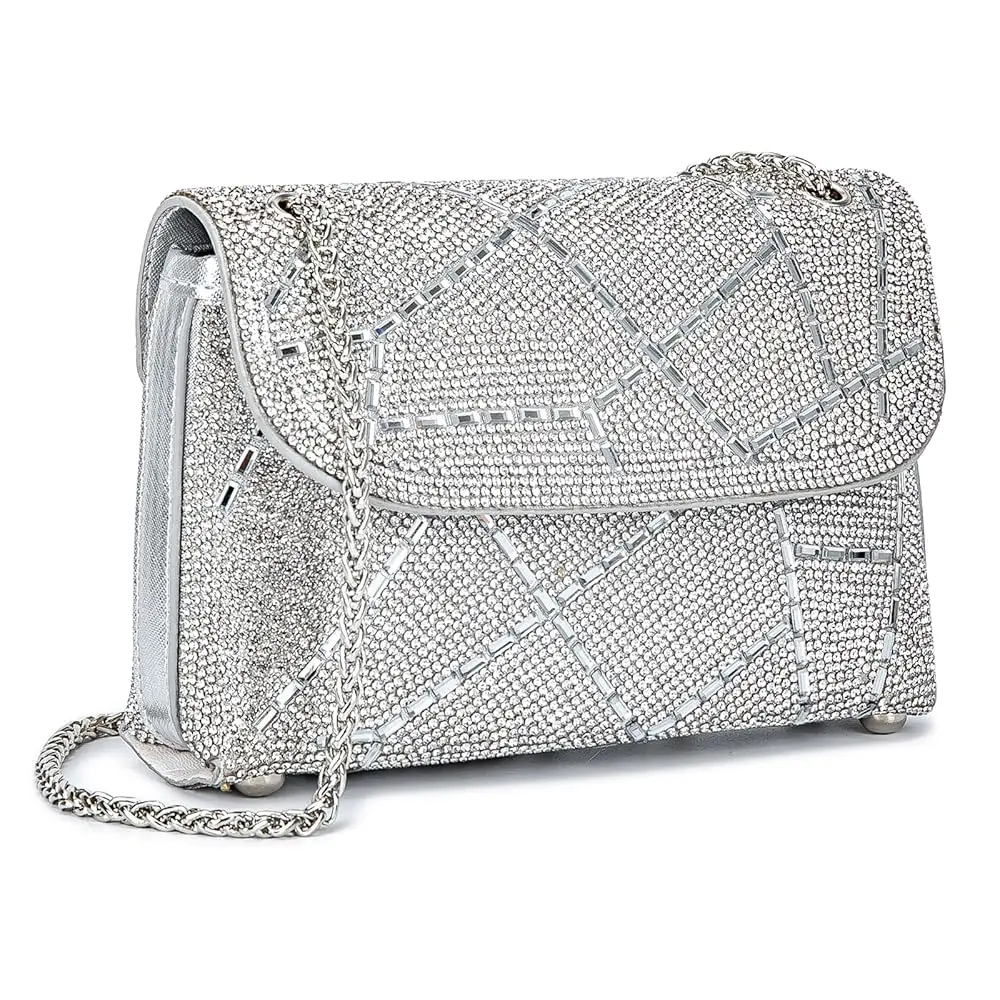 Shoulder Bags Crossbody Bag Purses Handbags Crystals Rhinestone Evening Bag for Women Clutch Purse with Chain