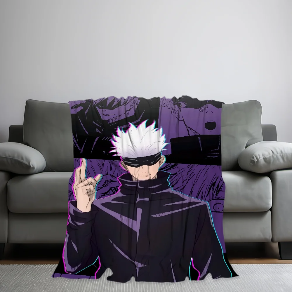 Comfort Warm Soft Plush Blanket Suitable for Sofa Living G-Gojo Room S-Satoru Office Bedroom Travel Anime Manga Flannel Gift