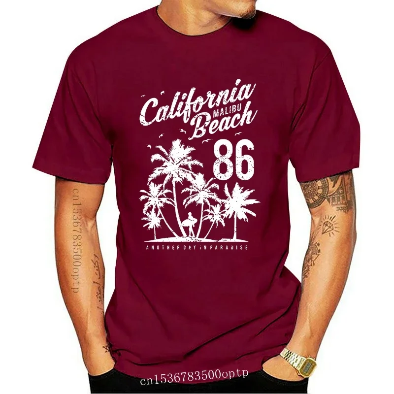 New Beach T Shirt California Surf S Mens Surfing 3Xl Paradise Ride Waves Men S-3Xl Summer Style Casual Wear Tee 