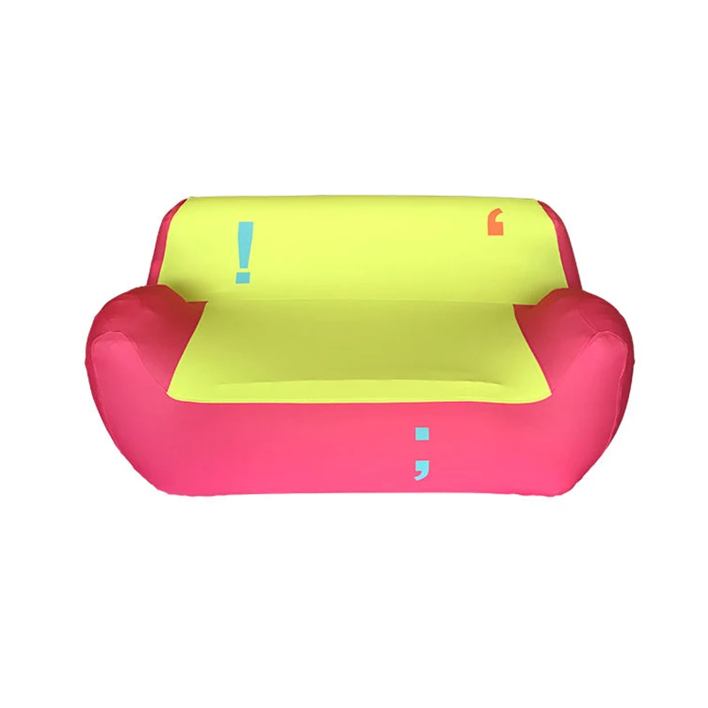 U-Shaped Printed Inflatable Bench Furniture Events Outdoor Camping Jeneral Portable Air Sofa