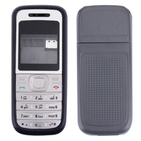 Cellphone phone case Full Housing Cover For Nokia 1200 1208 1209 Front Cover + Middle Frame Bezel + Battery Back Cover