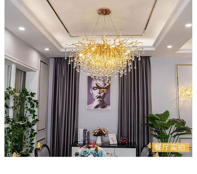 Luxury Crystal led Ceiling Lights Chandeliers Home Hanging Pendant Lamp Living Dining Room Bedroom Lustre Lampara techo