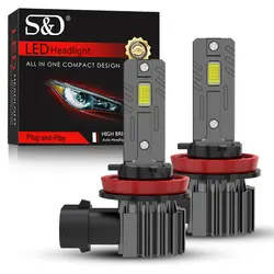 30000LM H8 H11 LED Headlight Bulbs Canbus 9005 HB3 9006 HB4 Led Lamps Turbo Fan 24pcs CSP 120W for Car Fog Lights 12V 6500K