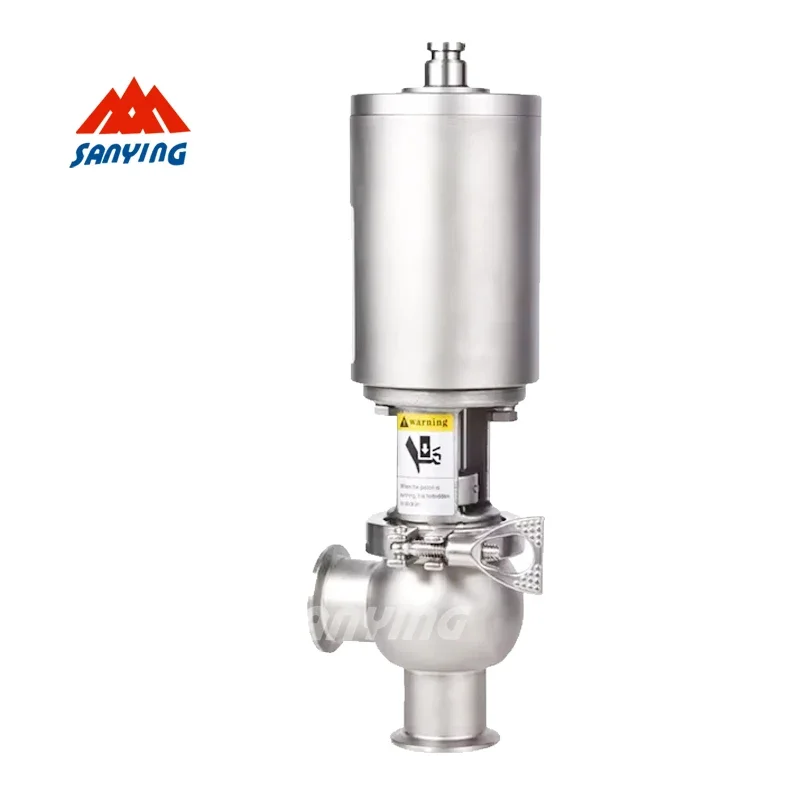 SS304 316 Valvola di avvisi per il controllo del flusso pneumatico sanitario per uso alimentare Valvola di inversione