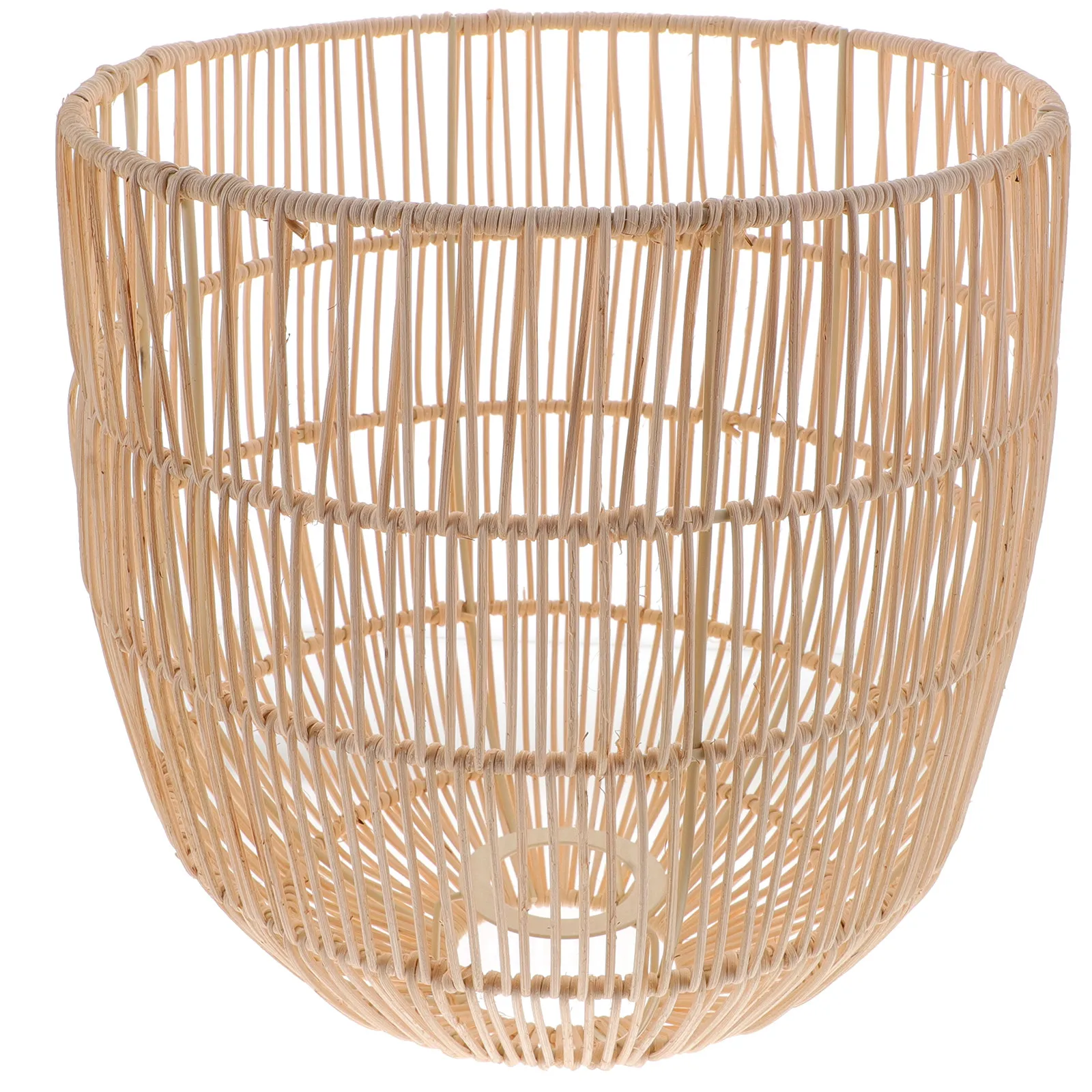 

Natural Rattan Woven Lampshade Rustic Ceiling Pendant Light Shade Decorative Lamp Cover for Bedroom Living Room Indoor Lighting