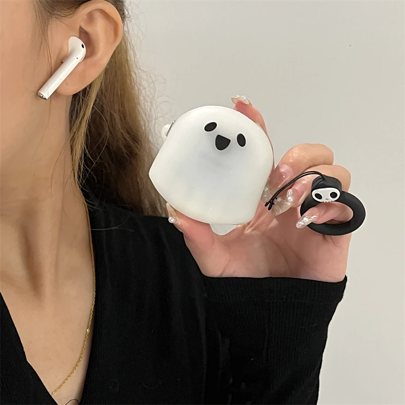 New Night Light Ghost Case For Samsung Galaxy buds Live 2 Pro 3D Luxury Silicone Soft Case For Women Men Case For Buds2 Pro Capa