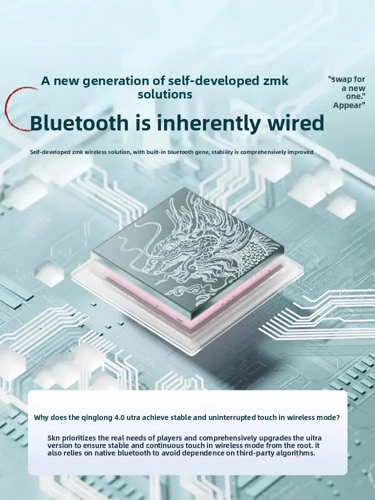 SKN Green Dragon 4,0 teclado mecánico Ultra de tres modos junta 8k teclado para juegos de intercambio en caliente Bluetooth inalámbrico personalizado PC Gamer