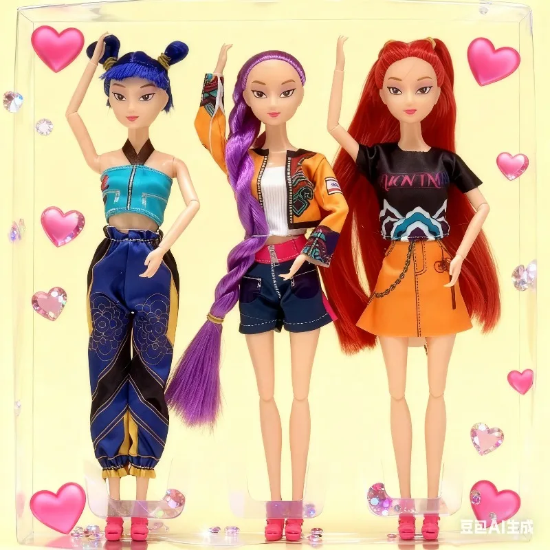 NUOVE figure di cartoni animati per cacciatori di demoni set di giocattoli per bambole collettivi in vinile dal design grazioso Crea scene di gioco divertenti facilmente per collezionisti