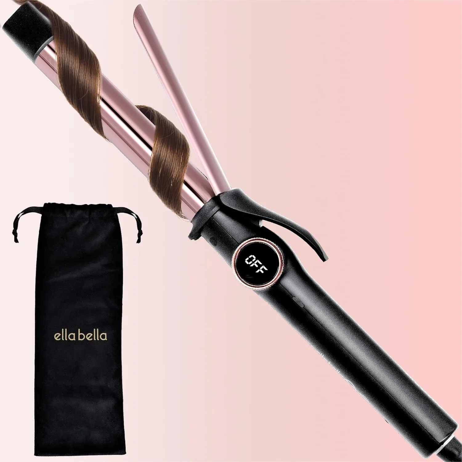 1 Inch Curling Iron with Dual Voltage, Titanium Coated Barrel for Long-Lasting Curls