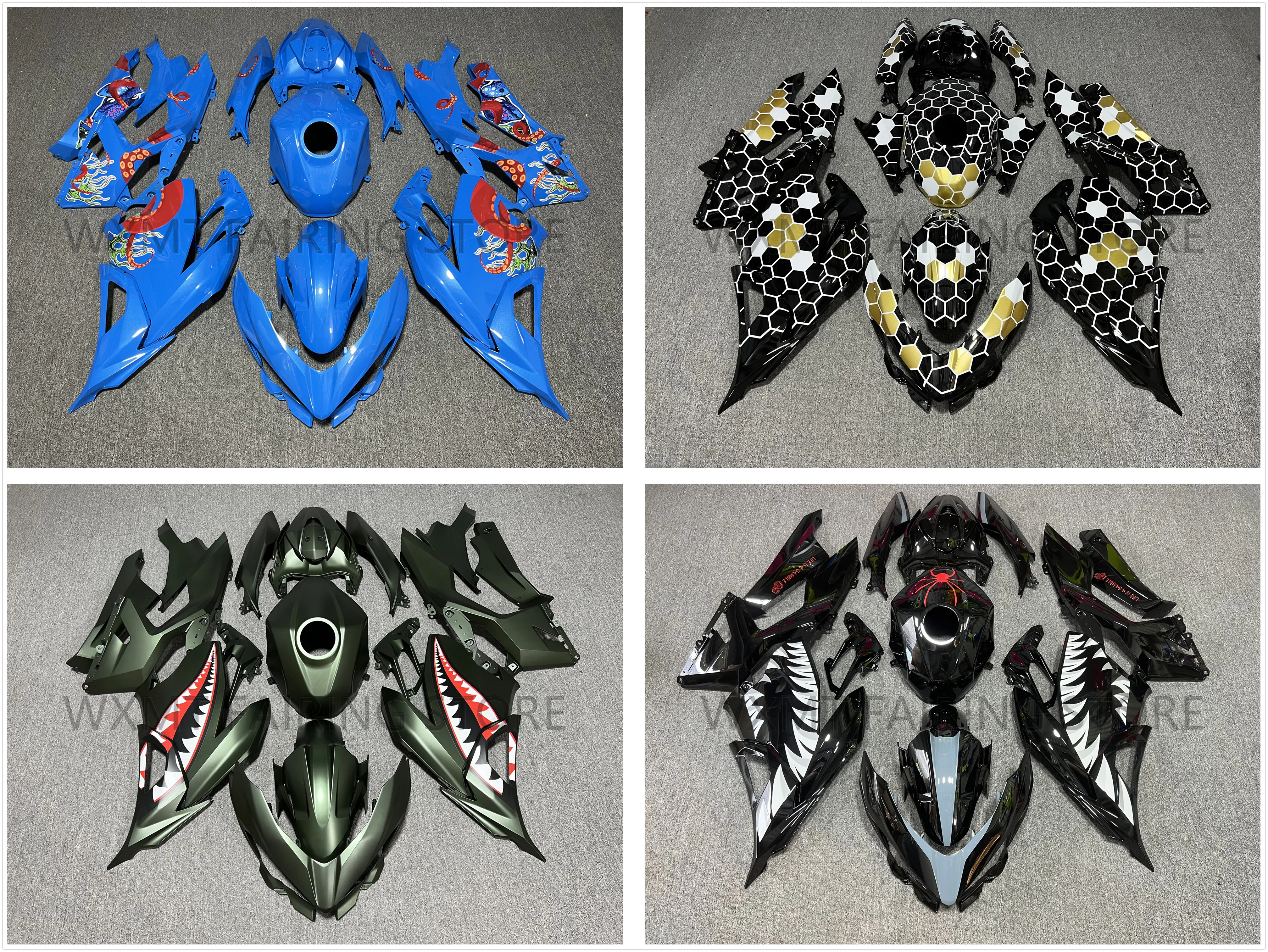 NEW Motorcycle Whole Fairings Kit fit For Ninja ZX-400 EX-400 2018 2019 2020 2021 2022 2023 Bodywork full fairing kits