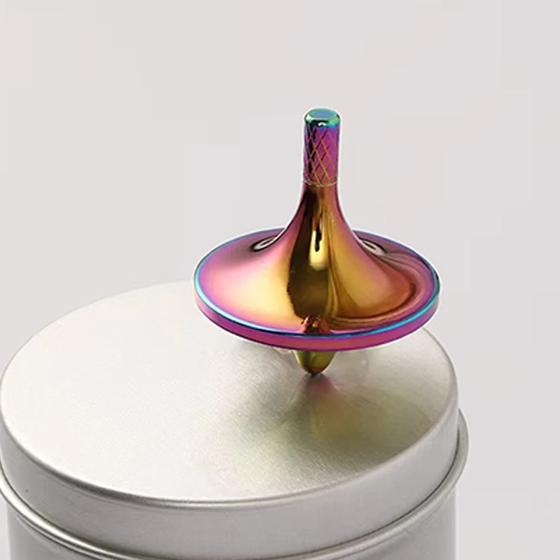 Trottola in acciaio inossidabile Scrivania in metallo Fidget Toys Ansia e ADHD Gadget antistress Regali novità per ragazzi adolescenti Bambini Adulti