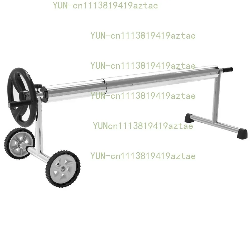 Custom Size Stainless Steel Solar Pool Cover Roller Reel, Heavy Duty Winding Reel for In-Ground Swimming Pool Solar Blanket