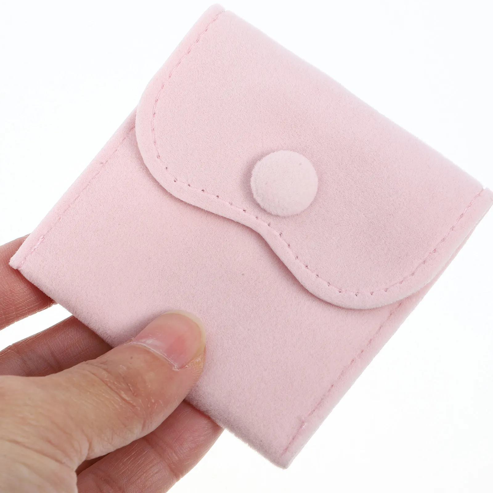 15Pcs Small Jewelry Bag Portable Snap Button Pouch Elegant Design Soft Texture for Jewelry Storage Gifts Candy Cookies Earphones