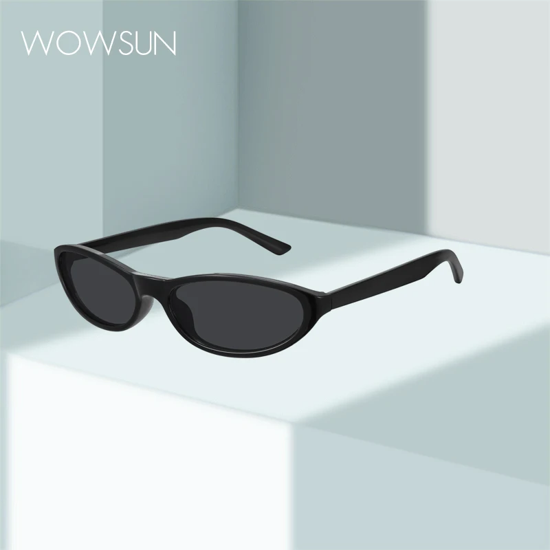 

WOWSUN 2025 крутые солнцезащитные очки с эллипсом для женщин и мужчин, модные солнцезащитные очки в стиле панк, трендовые солнцезащитные очки в стиле ретро, прозрачная оправа для линз UV400, женские