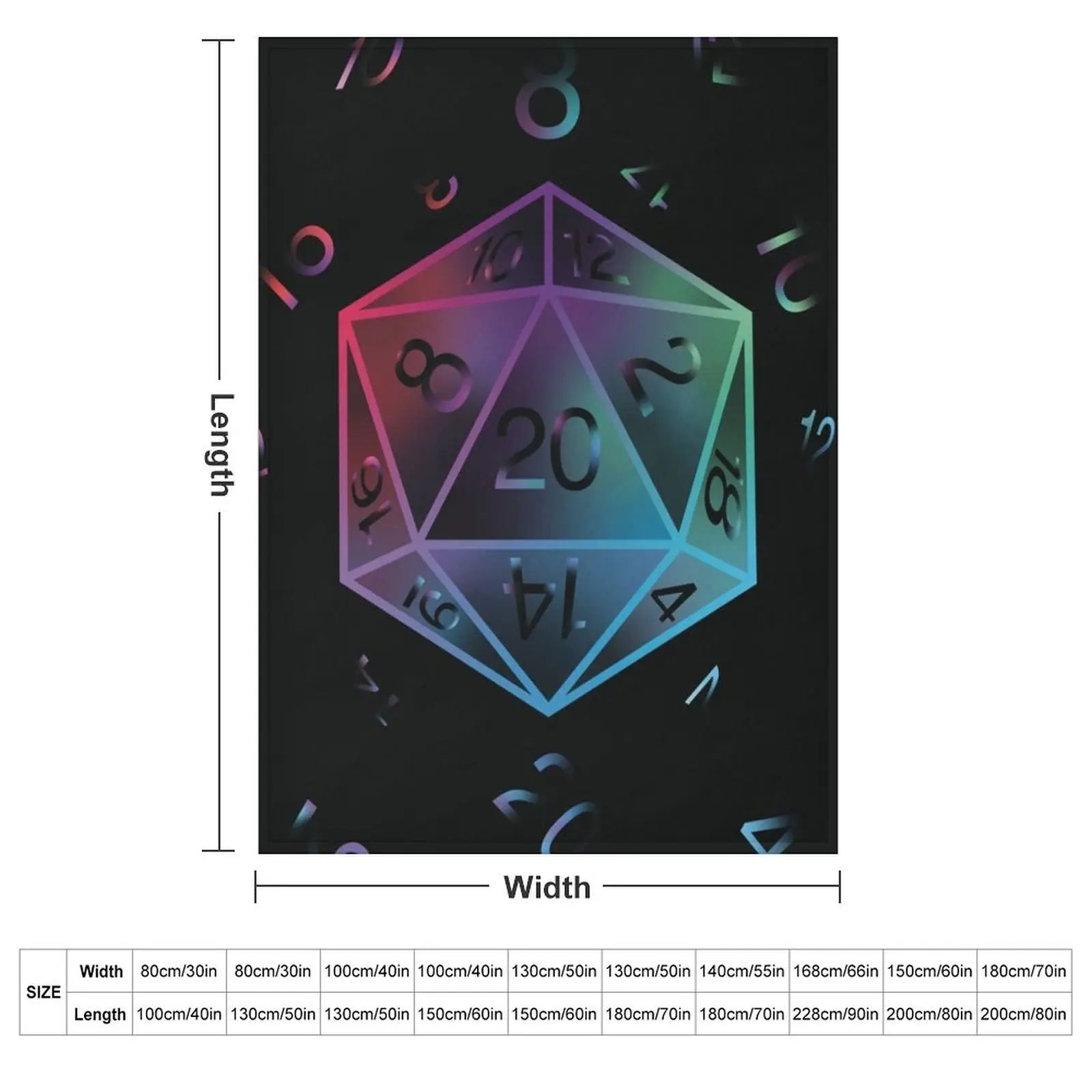 D20 Dungeons and Dragons Dice Throw Blanket valentine gift ideas Luxury St For Sofa Thin Blankets