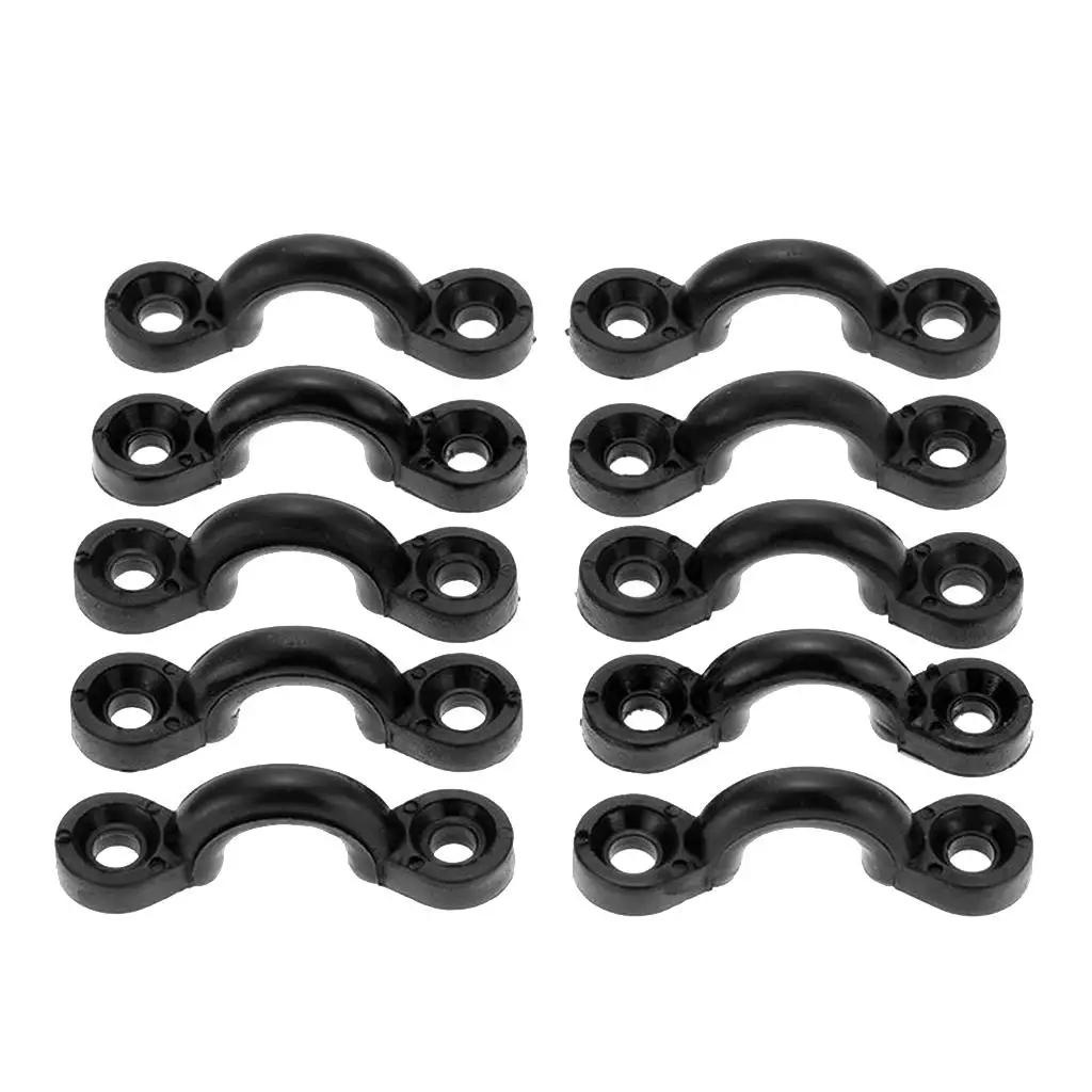 Durable Nylon Padeye Deck Loops Kit with Screws and Rivets Marine Accessory for Kayak Parts and Boat Supplies