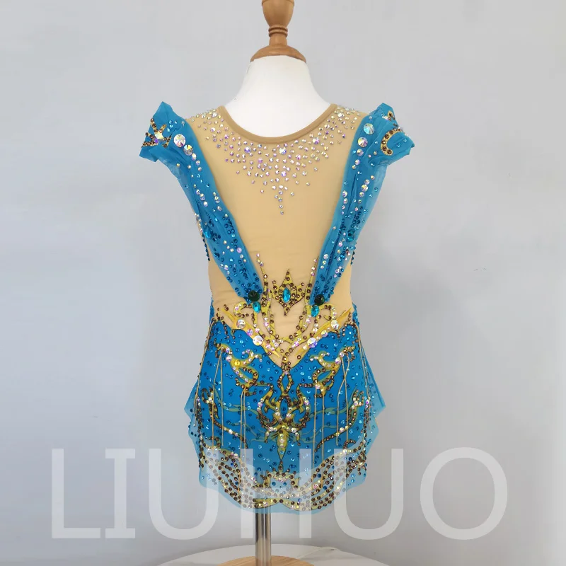 LIUHUO Rhythmic Gymnastics Leotard Competitive Cheerleading Performance For Children