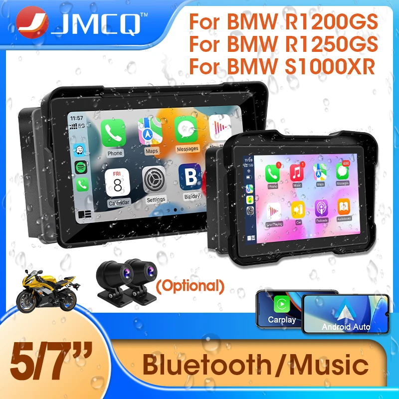 

For BMW R1200GS/R1250GS ADV/S1000XR Motorcycle Wireless CarPlay Android Auto Navigation GPS Display Screen Monitor 1080P Camera