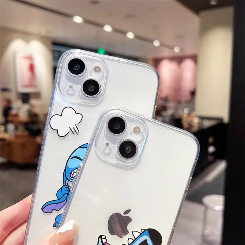 Disney Angry Stitch Case For Infinix Note 40 Pro Zero 30 Hot 30i 40i Smart 8 7 Tecno Spark20 Pro Cover Soft Silicone Capa Clear