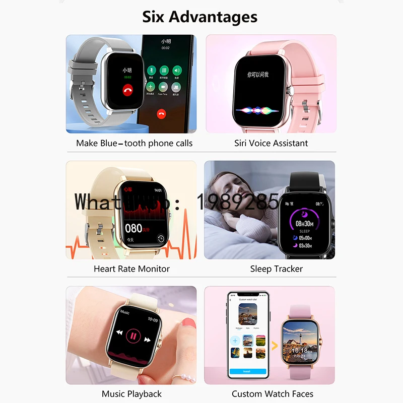 Sport Smart Watch Fitness Clock Health Monitor Waterproof Smartwatch Bluetooth Call Watches for Men Women IOS Android Phone 2025
