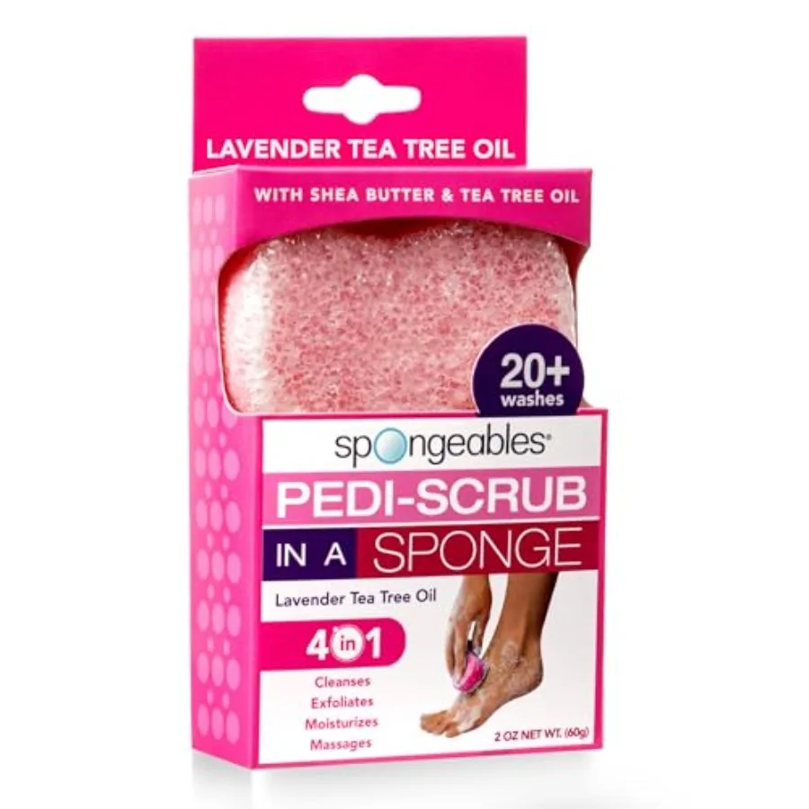 

Spongeables Pedi Scrub Foot Exfoliating 20+ Wash Sponge