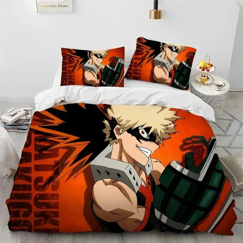 Anime My Hero Academia Izuku Deku Bedding Set Boys Girls Twin Queen Size Duvet Cover Pillowcase Bed Kids Adult