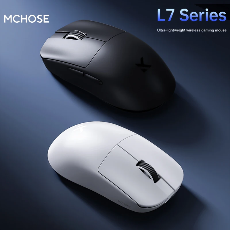 

Mchose L7 Wireless Gaming Mouse Bluetooth 2.4g 3 Modes 8k Polling Rate Paw3395 39g Lightweight 0.125ms Low Latency Esports Gift