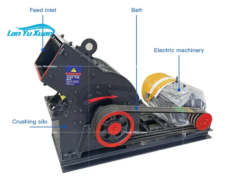 Cena przemysłowa mobilna Mini kamień ceramiczna ruda złota młyn młotkowy zgniatarka kruszarka do ziemi 4 t/h