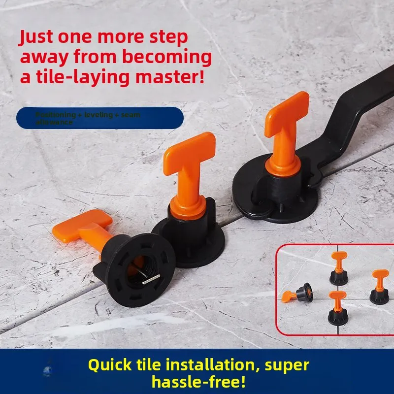 Cross‑shaped Spacers with Steel Needles, Leveling Positioner, Wall & Floor Adjustment Tool for Tile Installation