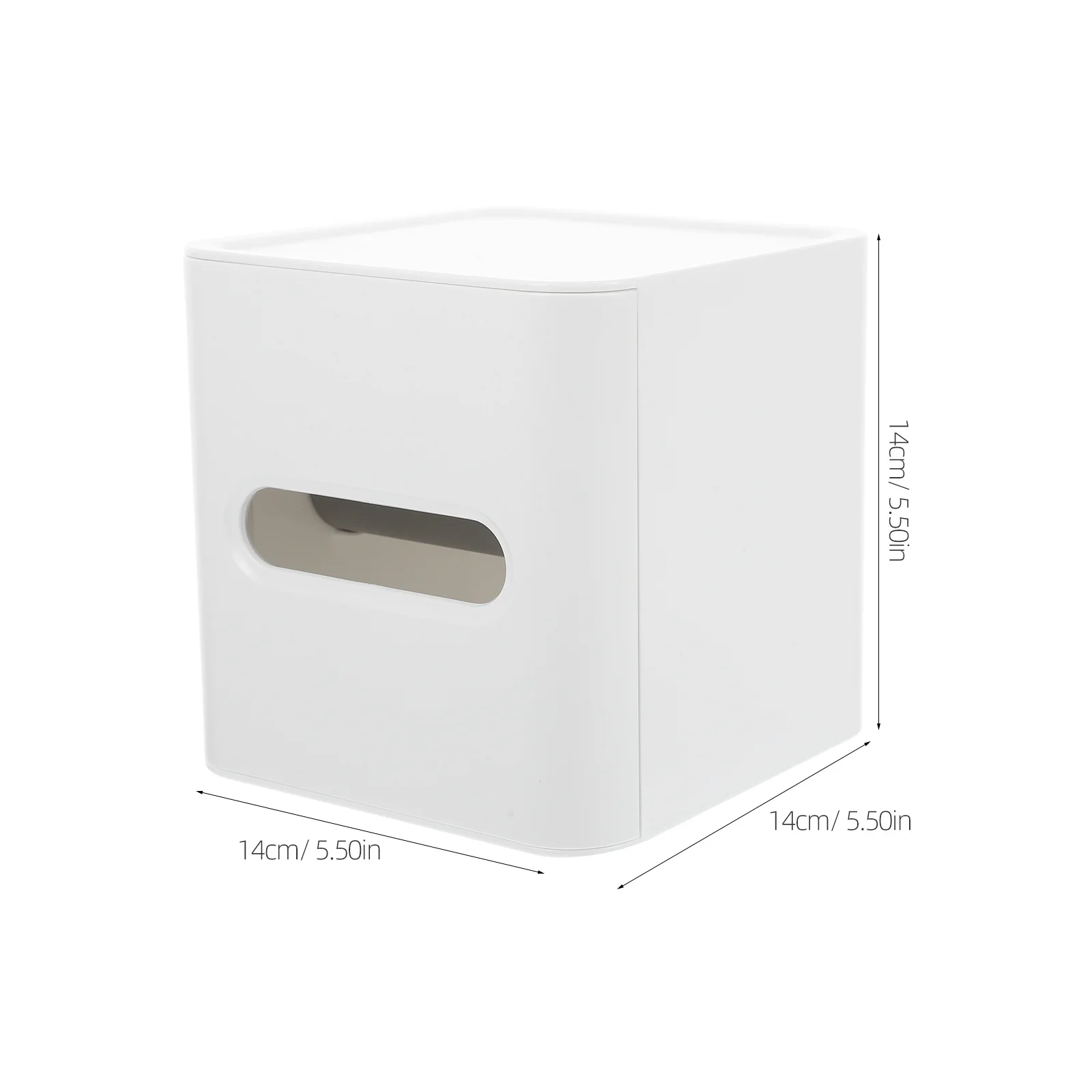 أغطية علب المناديل المزخرفة حامل بلاستيكي على شكل مكعب للأنسجة المربعة حل تخزين المناديل الورقية لسطح المكتب #5